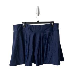 Modli Women's Plus Size Dark Navy Blue Flowy Swim Skort, New with Tags